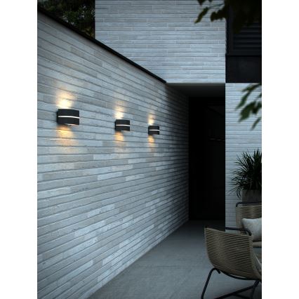 Nordlux - Вуличний настінний світильник SIBELIS 1xE27/10W/230V IP44 антрацит