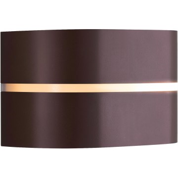 Nordlux - Вуличний настінний світильник SIBELIS 1xE27/10W/230V IP44 коричневий