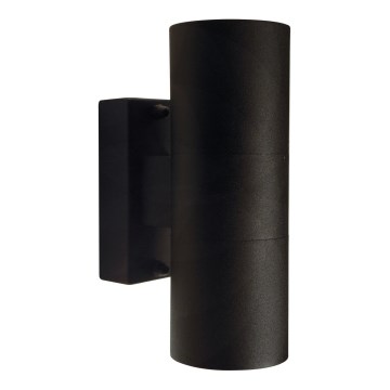 Nordlux - Вуличний настінний світильник TIN 2xGU10/35W/230V IP54 чорний