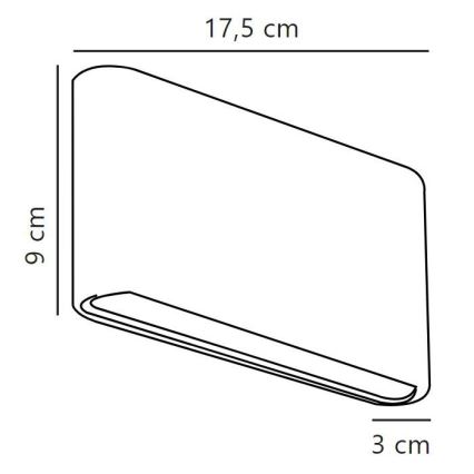 Nordlux - Вуличний світлодіодний настінний світильник KINVER LED/8,5W/230V IP54 чорний