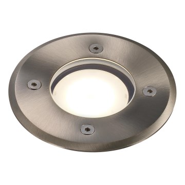 Nordlux - Вуличний ґрунтовий світильник PATO 1xGU10/35W/230V IP65 матовий хром круглий