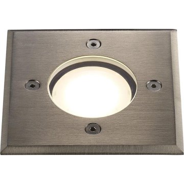 Nordlux - Вуличний ґрунтовий світильник PATO 1xGU10/35W/230V IP65 матовий хром квадратний