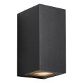 Nordlux - Зовнішній настінний світильник CANTO 2xGU10/28W/230V IP44 чорний
