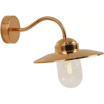 Nordlux - Зовнішній настінний світильник LUXEMBOURG 1xE27/60W/230V IP54 мідний