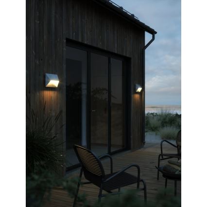 Nordlux - Зовнішній настінний світильник PONTIO 2xGU10/25W/230V IP54 сріблястий