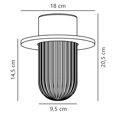 Nordlux - Зовнішній стельовий світильник JANUKA 1xE27/60W/230V IP54 білий