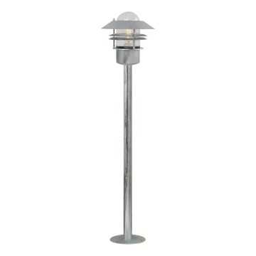 Nordlux - Зовнішній світильник BLOKHUS 1xE27/60W/230V IP54 сріблястий 92 см