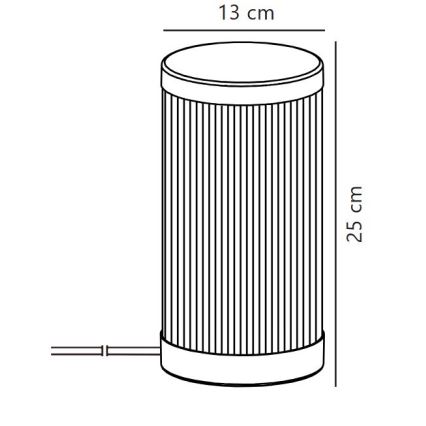 Nordlux - Зовнішня настільна лампа COUPAR 1xE27/25W/230V чорний