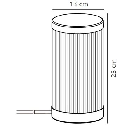 Nordlux - Зовнішня настільна лампа COUPAR 1xE27/25W/230V IP54 бежевий