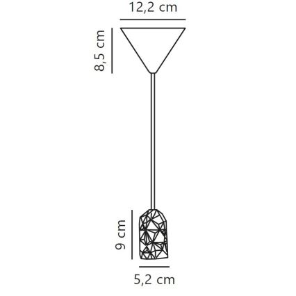 Nordlux - Кабель питания HANG 1xE27/40W/230V медный/черный