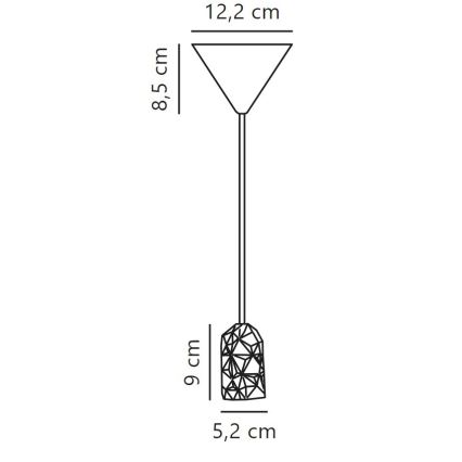 Nordlux - Кабель питания HANG 1xE27/40W/230V серый/черный