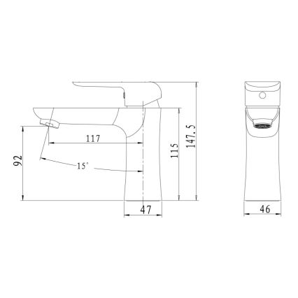 Novaservis - раковинный смеситель NOBLESS TINA белый