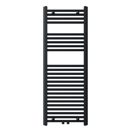 Novaservis - рушникосушка-драбина для ванної кімнати, 490 Вт/230 В, 120×45 см, чорна, пряма