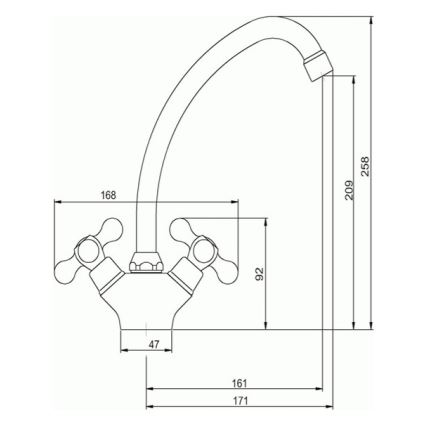 Novaservis - Смеситель для мойки TITANIA RETRO, глянцевый хром