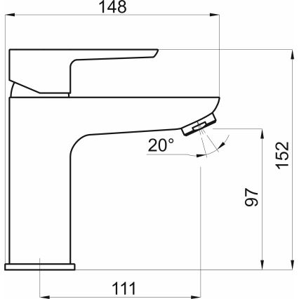 Novaservis - Смеситель для умывальника METALIA ECO 15,2 см матовый черный