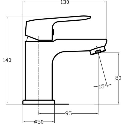 Novaservis - смеситель для умывальника TITANIA COSMOS, глянцевый хром