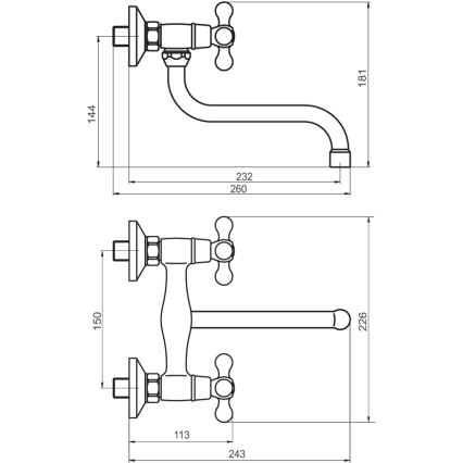 Novaservis - Змішувач для мийки/умивальника FERRO ANTICA бронза