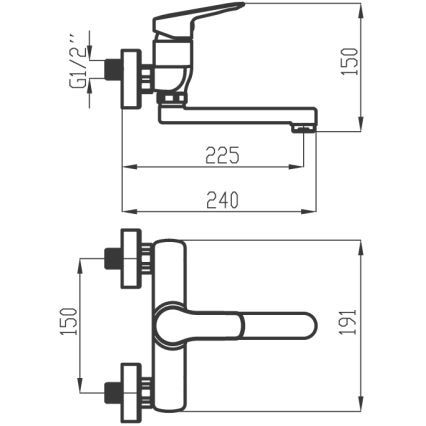 Novaservis - Змішувач для раковини/для умивальника METALIA глянцевий хром