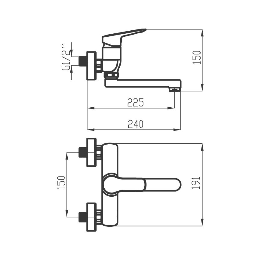 Novaservis - Змішувач для раковини/для умивальника METALIA глянцевий хром