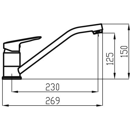 Novaservis - Змішувач для раковини METALIA глянцевий хром