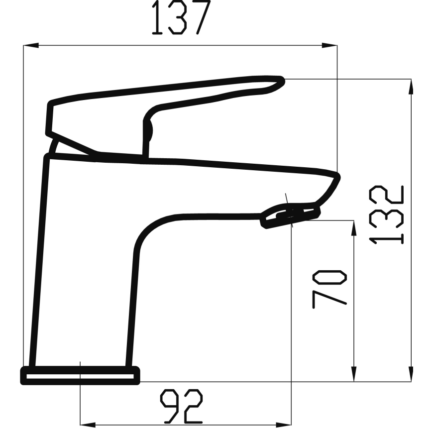 Novaservis - Змішувач для умивальника METALIA 13,2 см глянцевий хром