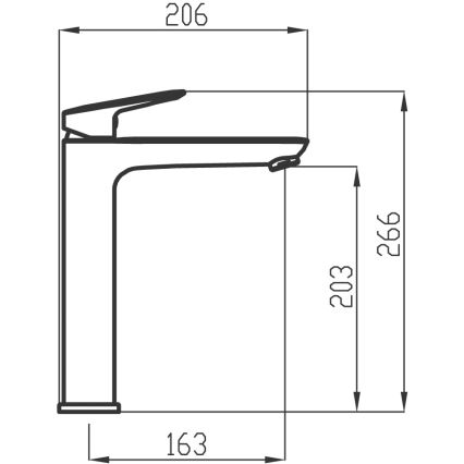 Novaservis - Змішувач для умивальника METALIA 26,6 см глянцевий хром