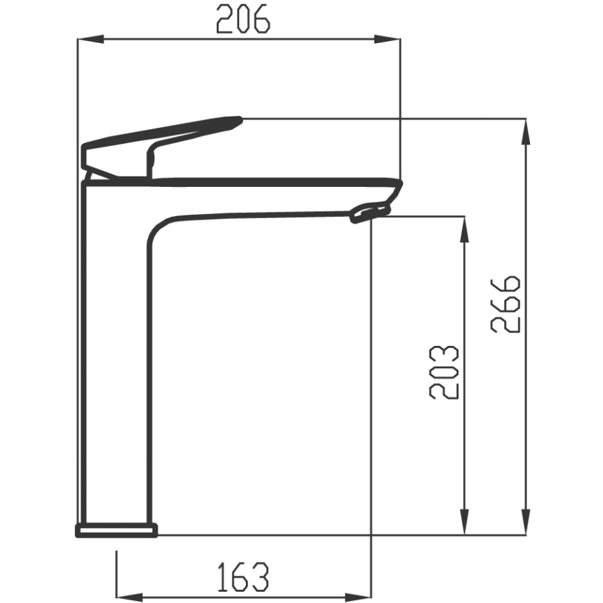 Novaservis - Змішувач для умивальника METALIA 26,6 см глянцевий хром