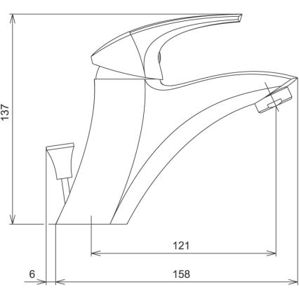 Novaservis - Змішувач для умивальника METALIA білий