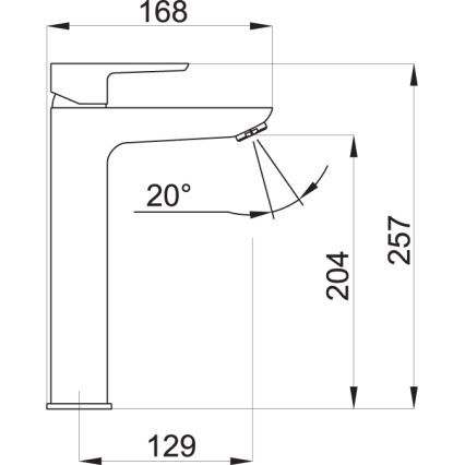 Novaservis - Змішувач для умивальника METALIA ECO 25,7 см глянцевий хром