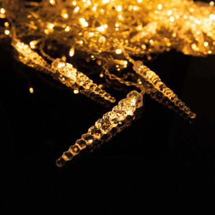 Новогодний уличный светодиодный занавес, 180 светодиодов, 3,5×0,7 м, IP44, тёплый белый