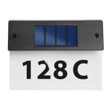 Номер дома на солнечной батарее со светодиодной подсветкой LED/1,2V/600 mAh IP44
