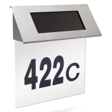 Номер дома на солнечной батарее со светодиодной подсветкой LED/1,2V IP44
