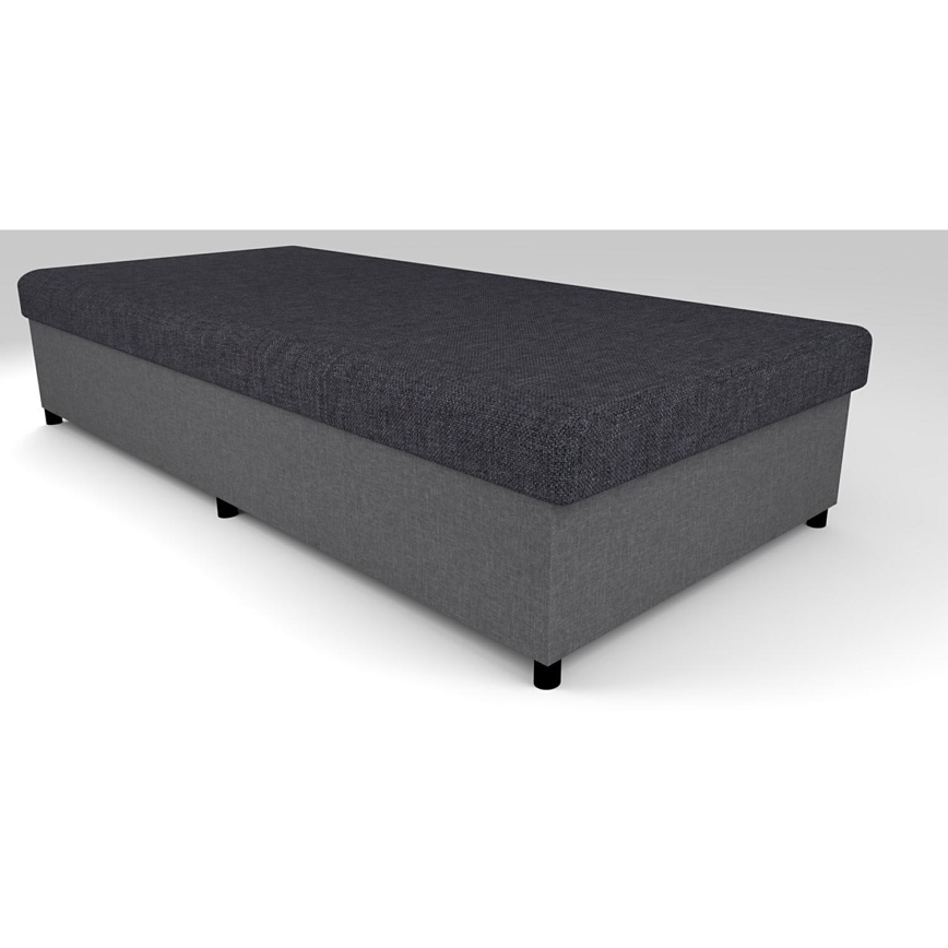 Оббита кушетка з місцем для зберігання CORY 80x200 сіра