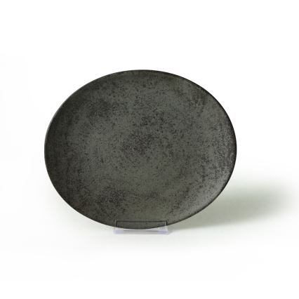 Обеденный набор 18 шт антрацит/зелёный/керамика