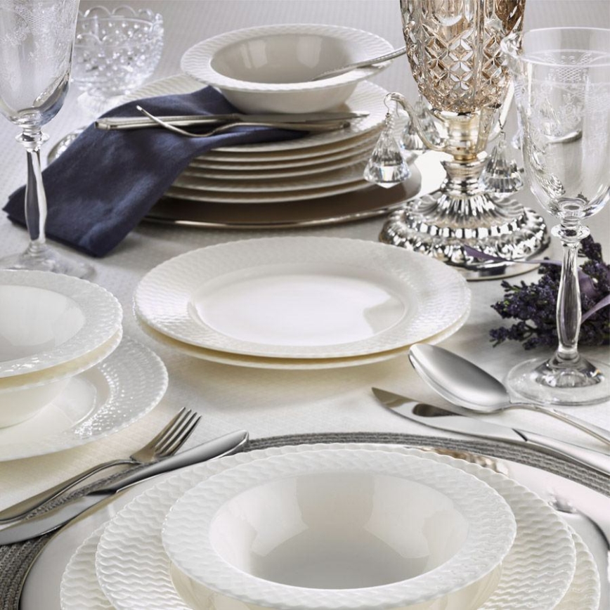 Обеденный набор 24 шт. белый/фарфор