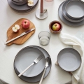 Обеденный набор из 12 предметов, серый/фарфор