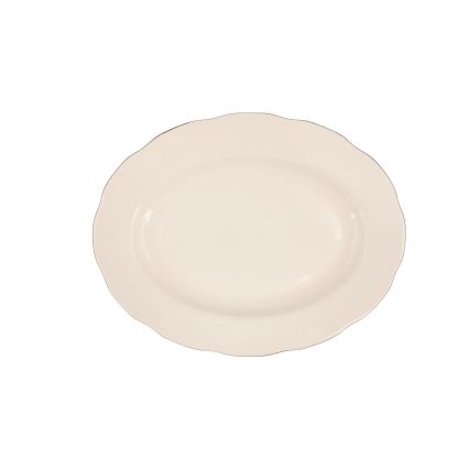 Обеденный набор из 54 предметов, фарфор, белый/медный/костяной