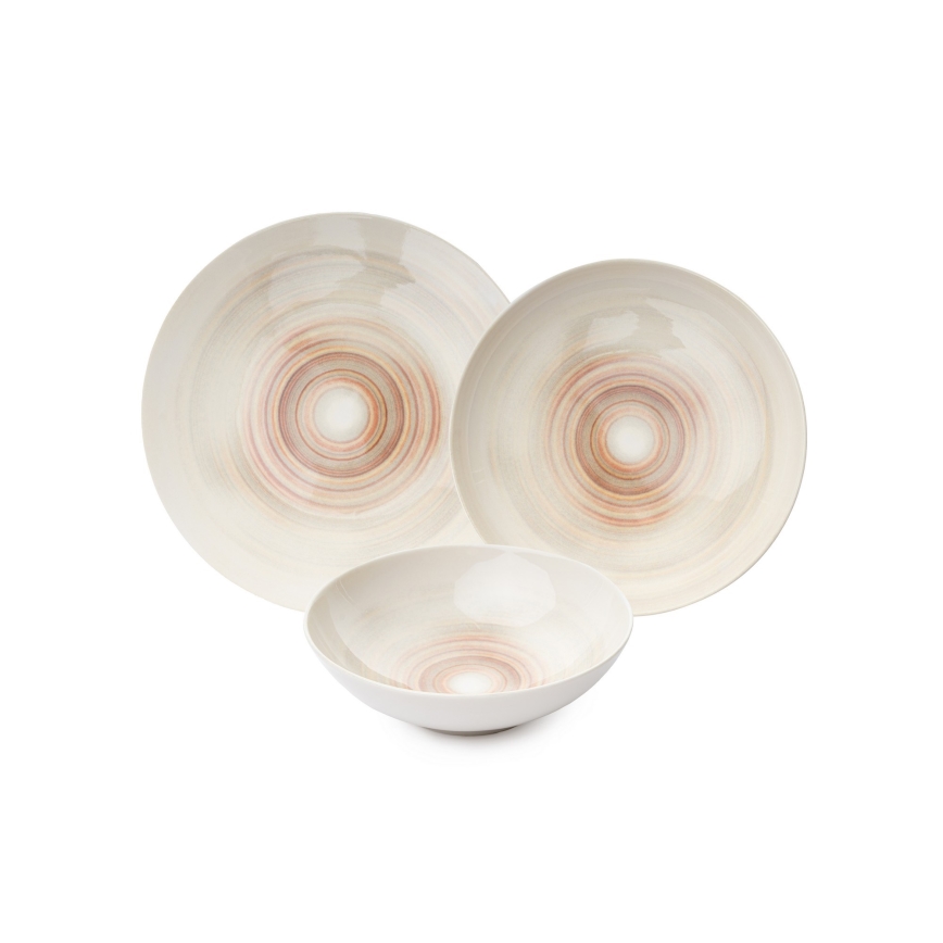 Обеденный набор на 24 предмета, бежевый/фарфор