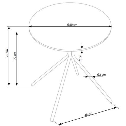 Обеденный стол HOMORA, чёрный