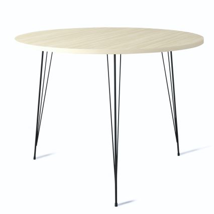 Обеденный стол SANDALF 75x90 см бежевый/черный