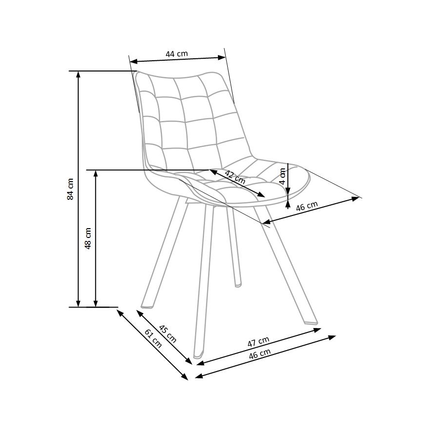 Обеденный стул COMORO, 1 шт., бирюзовый