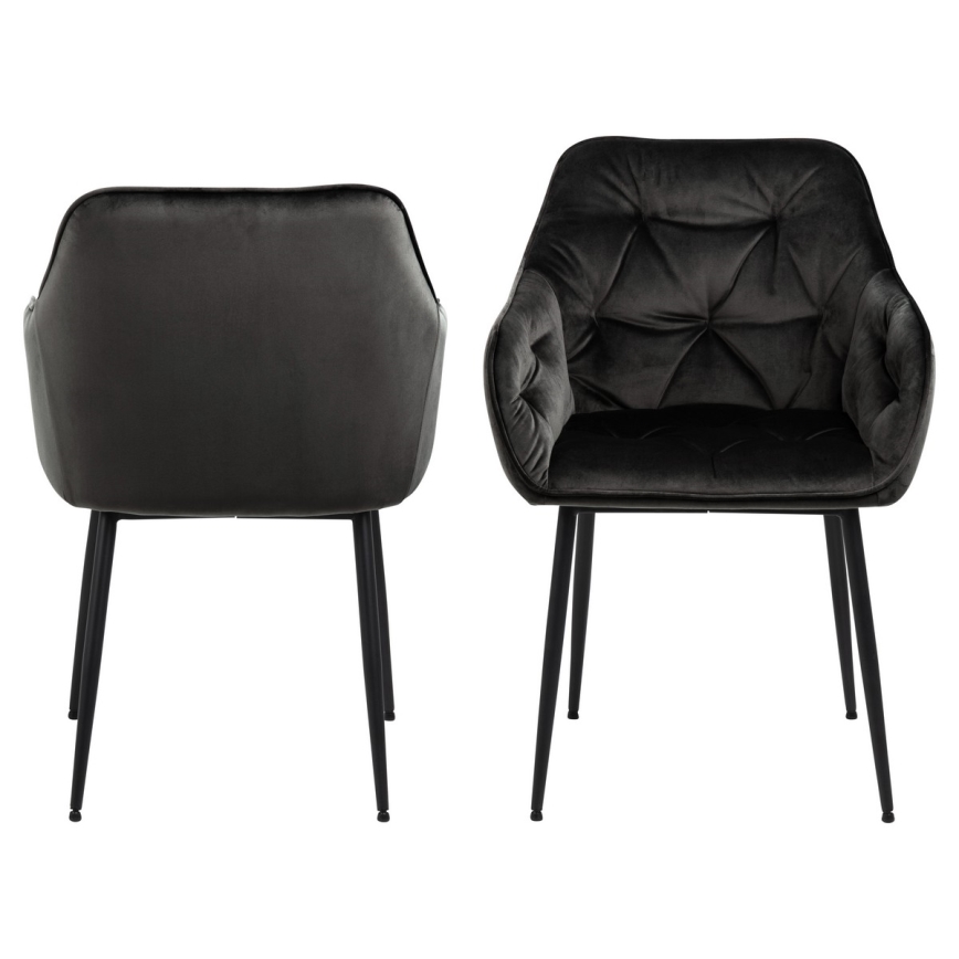 Обеденный стул с подлокотниками AYLIN 1 шт. черный