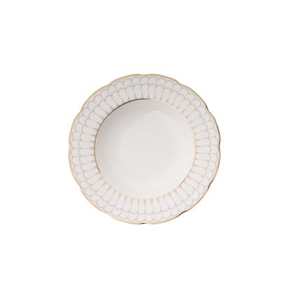 Обідній фарфоровий набір, 24 шт., білий із золотим декором