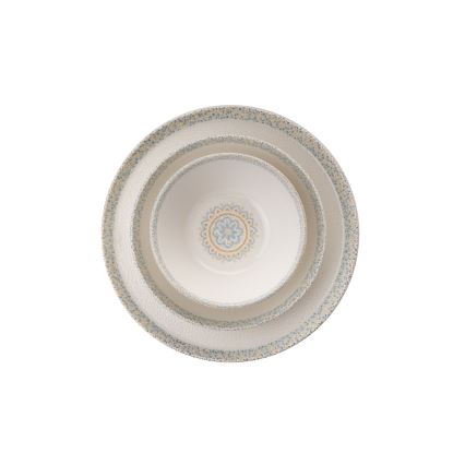 Обідній набір 18 предметів зелений/порцеляна