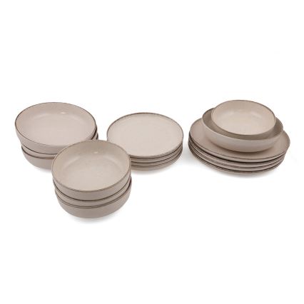 Обідній сервіз 16 шт. бежевий/порцеляна