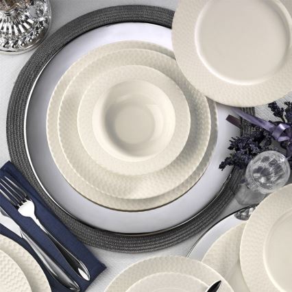 Обідній сервіз 24 шт. білий/фарфор