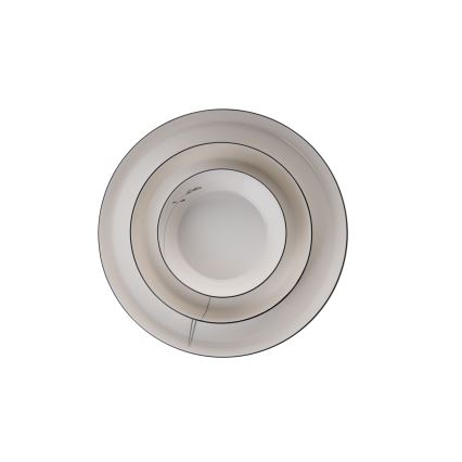 Обідній сервіз 27 шт. білий/чорний/порцеляновий