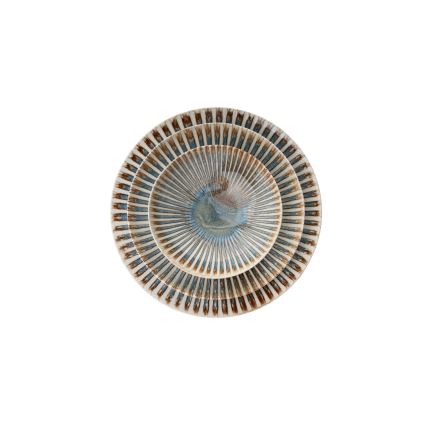 Обідній сервіз із 24 предметів у яскравих кольорах — порцеляна