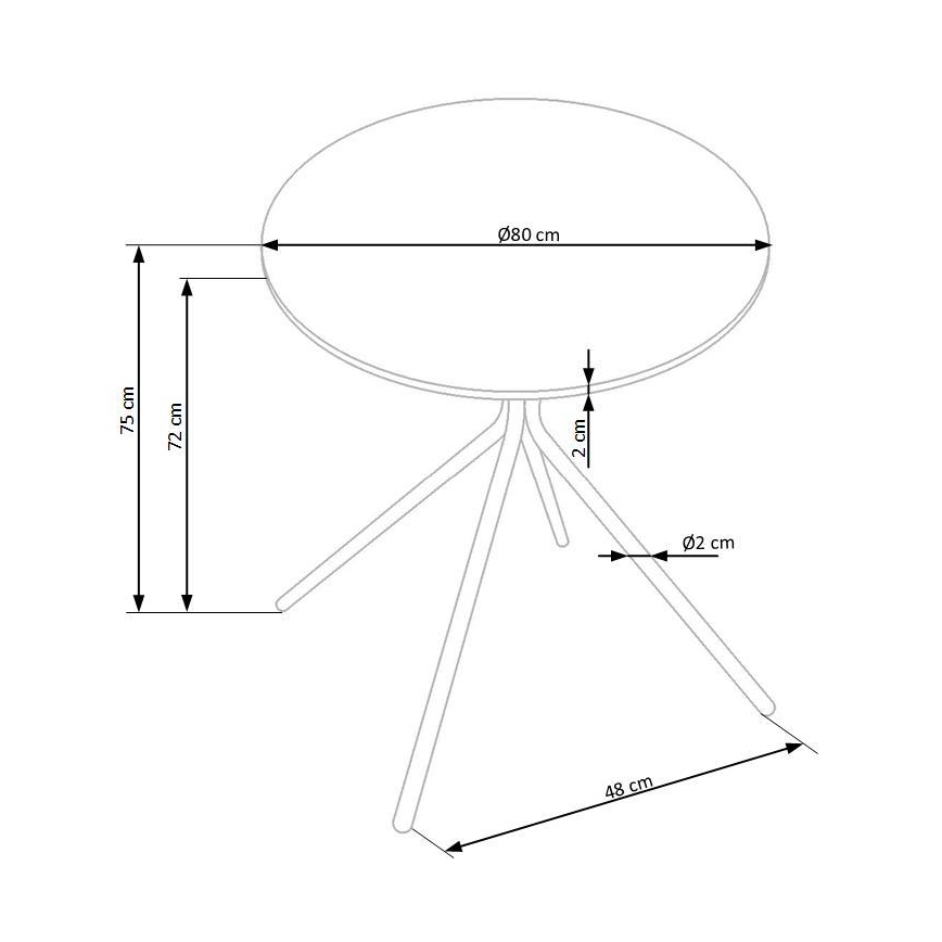 Обідній стіл HOMORA чорний