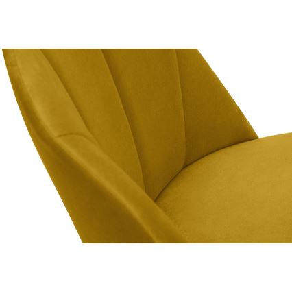 Обіднє крісло BAKERI 86x48 см жовтий/бук